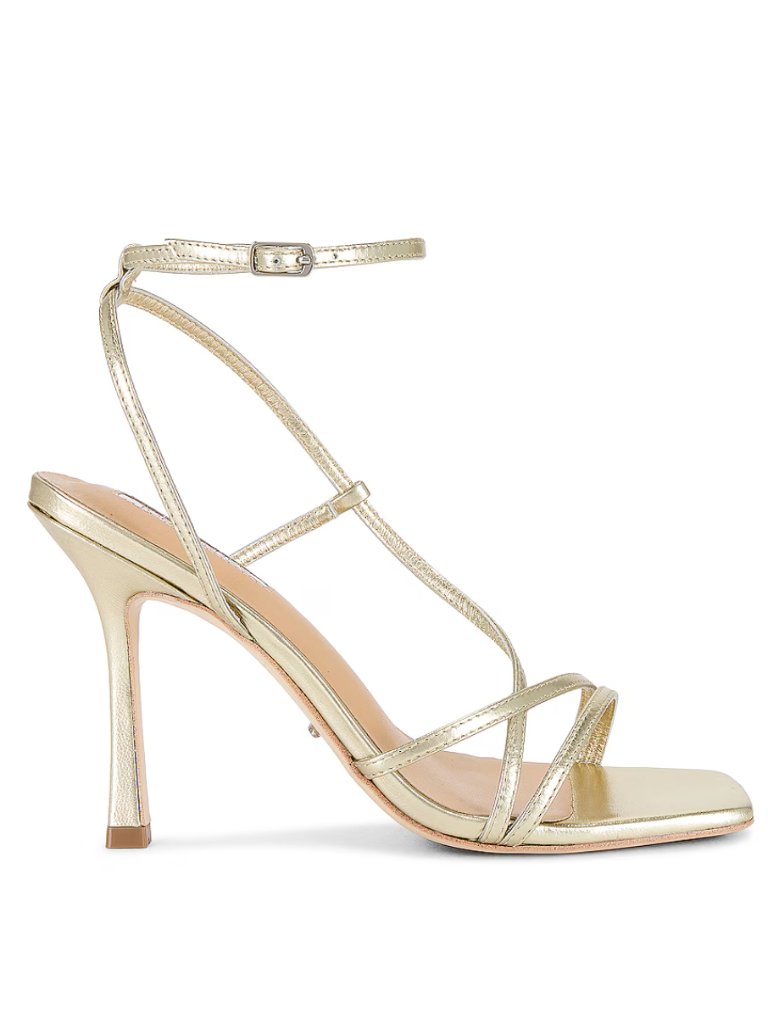 Tony Bianco Franci Sandal In Gold Nappa Metallic Strappy Heels Heeled 8 / 38